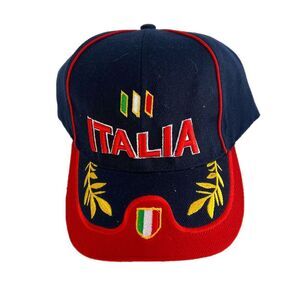 NEW Italia Baseball Cap Flag Embroidery Hat One Size Adjustable